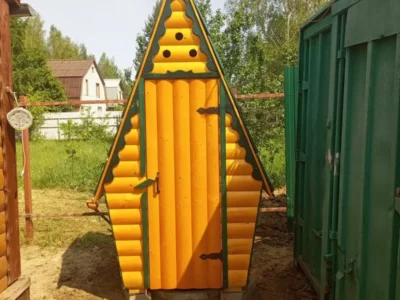 Дачный туалет с Ж/Б кольцами